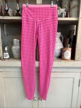JoyLab Pink Gingham High-Rise Leggings Size XS Brand New !!!